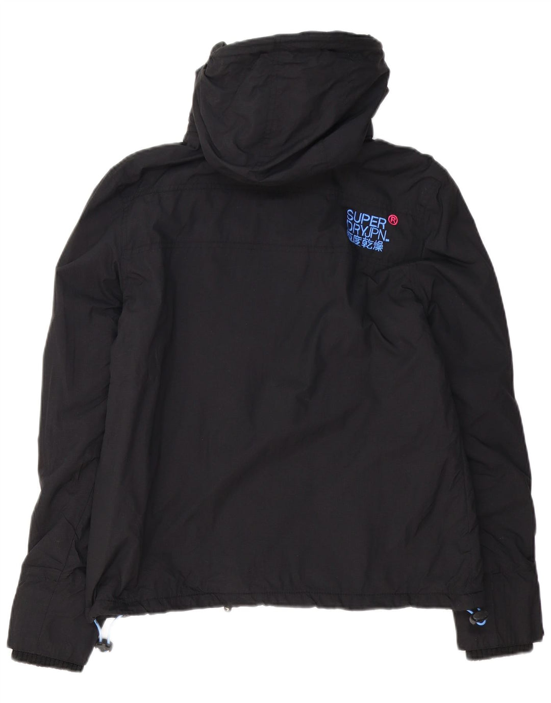 SUPERDRY Veste coupe-vent à capuche Windcheater pour femme UK 18 XL Noir