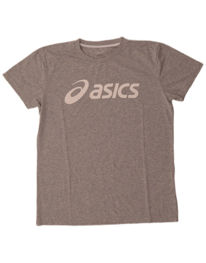 Asics T-Shirt Graphique Homme Grand Gris Moucheté Coton