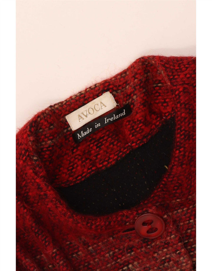 Avoca Pardessus Femme UK 4 XS Acrylique Rayé Rouge