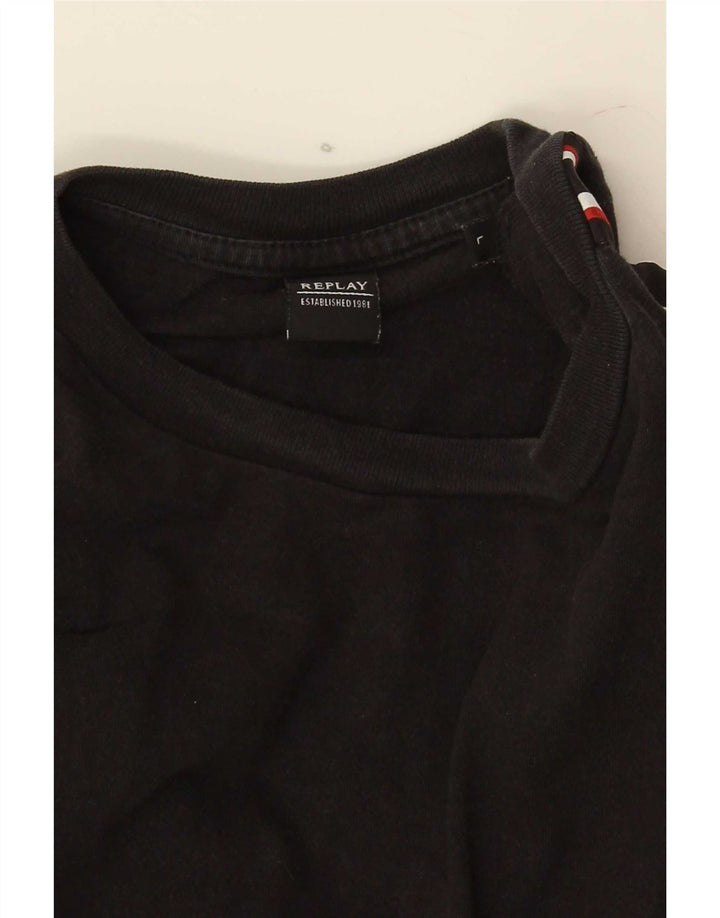 Replay T-Shirt Graphique Homme Large Noir Colourblock