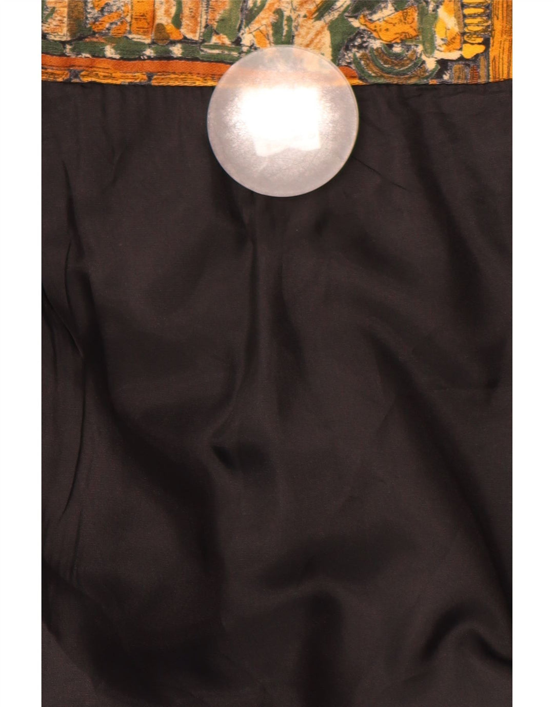 VINTAGE Jupe crayon femme W28 Coton géométrique marron moyen