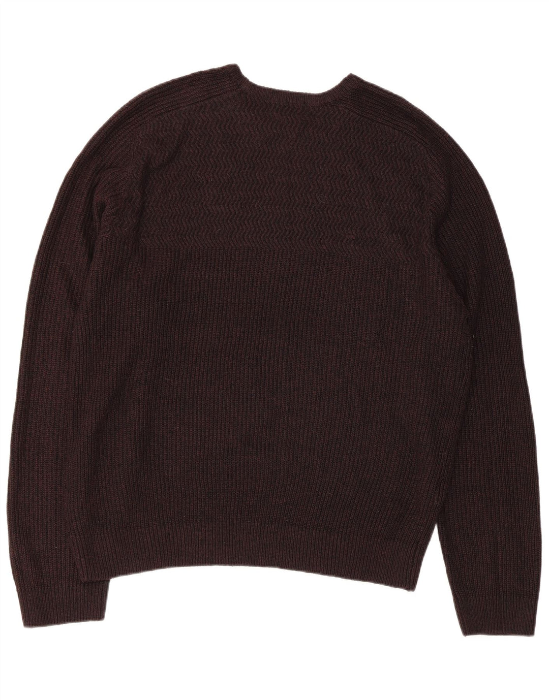 Marks & Spencer Pull à col rond pour homme XL Marron Acrylique