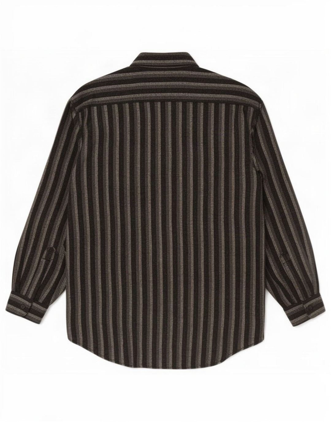 Chemise en flanelle homme vintage grande rayée noire