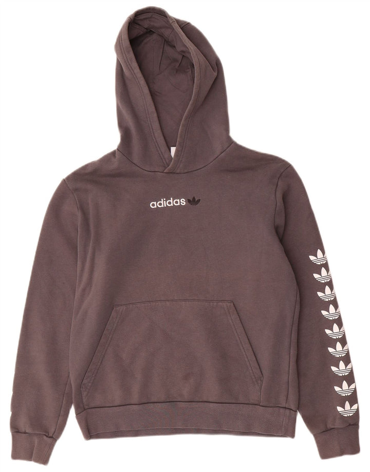ADIDAS Pull à capuche graphique fille 13-14 ans Gris Coton