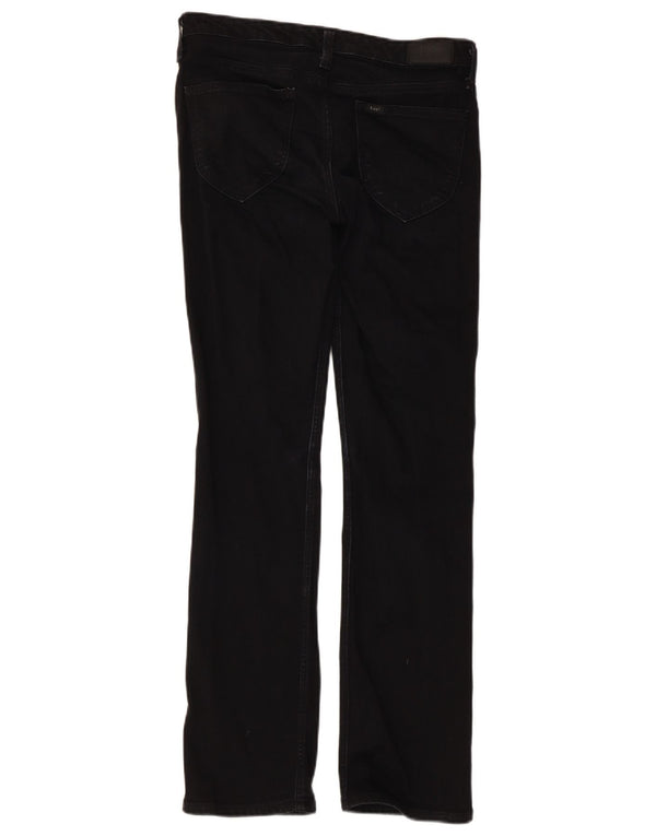 Lee Womens Marlin Straight Casual Trousers W29 L31 Black Cotton