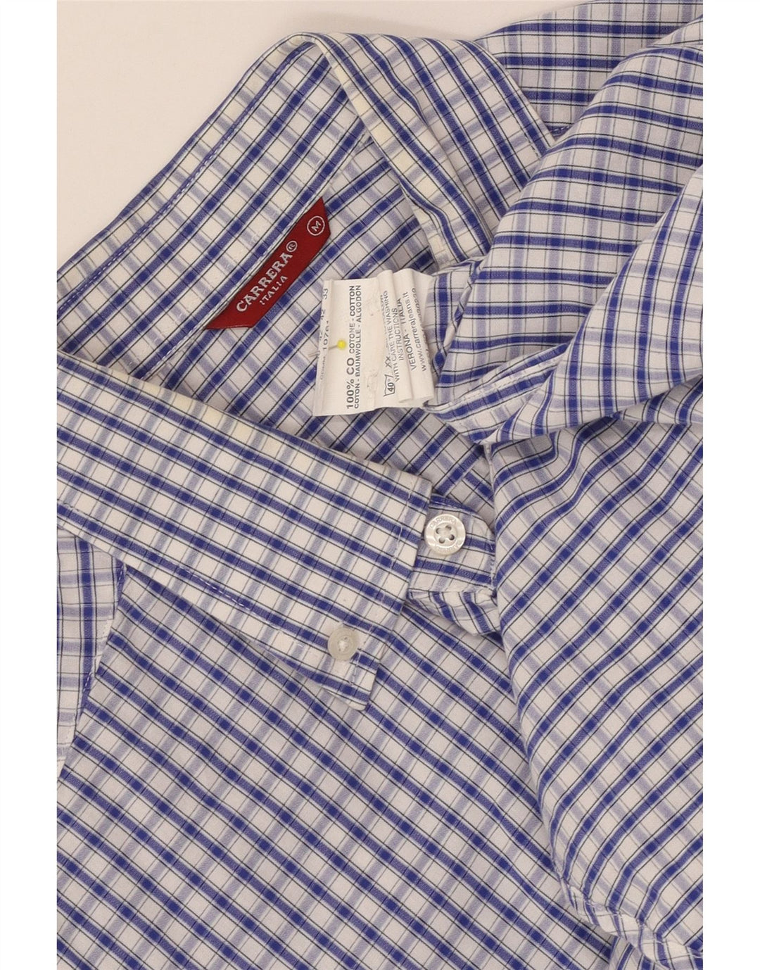 Carrera Chemise Homme Bleu Moyen Vichy Coton