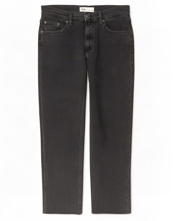 Zara Jean court taille haute pour femme EU 40 Medium W30 L25 Gris