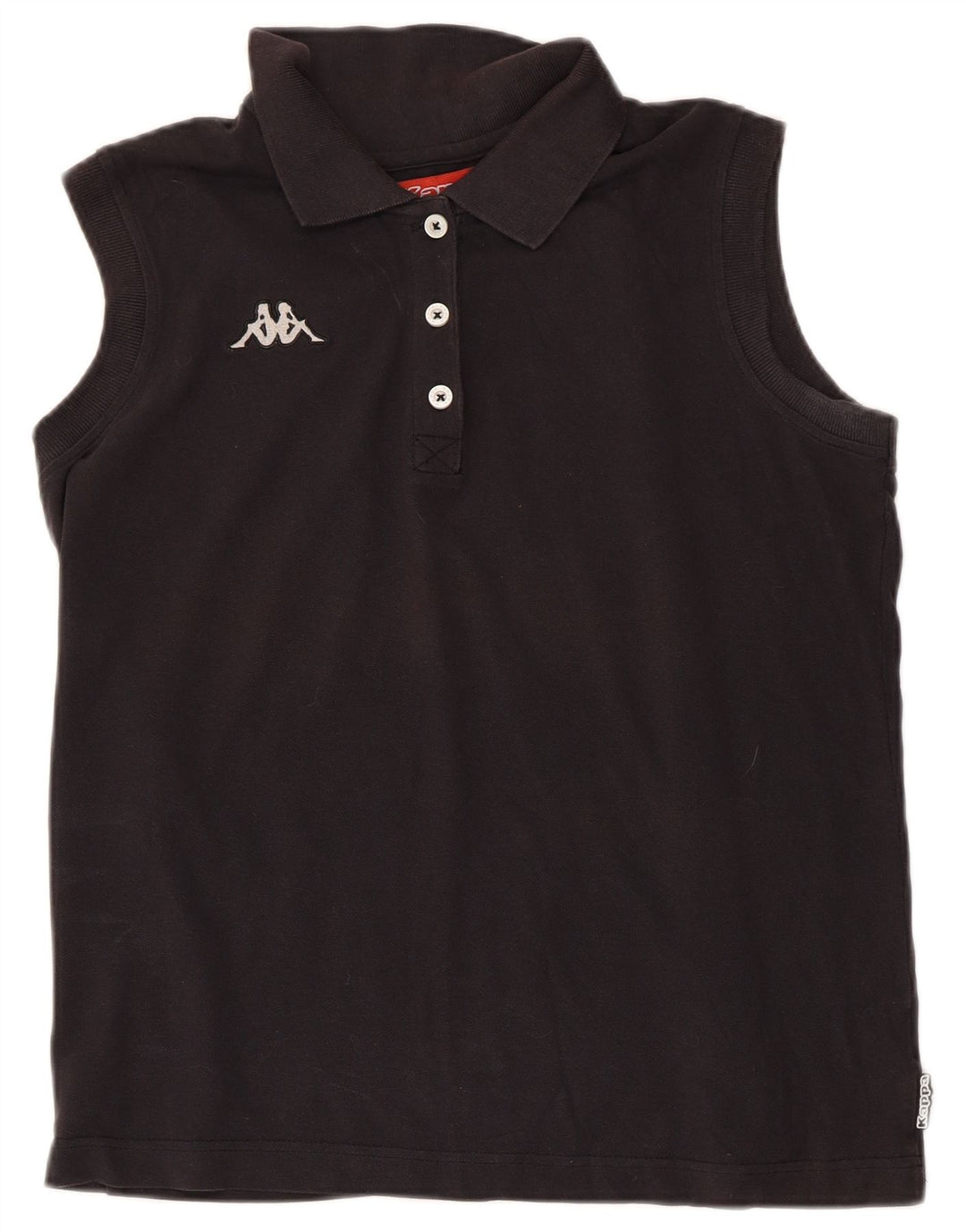 KAPPA Polo sans manches pour femme UK 18 XL Noir