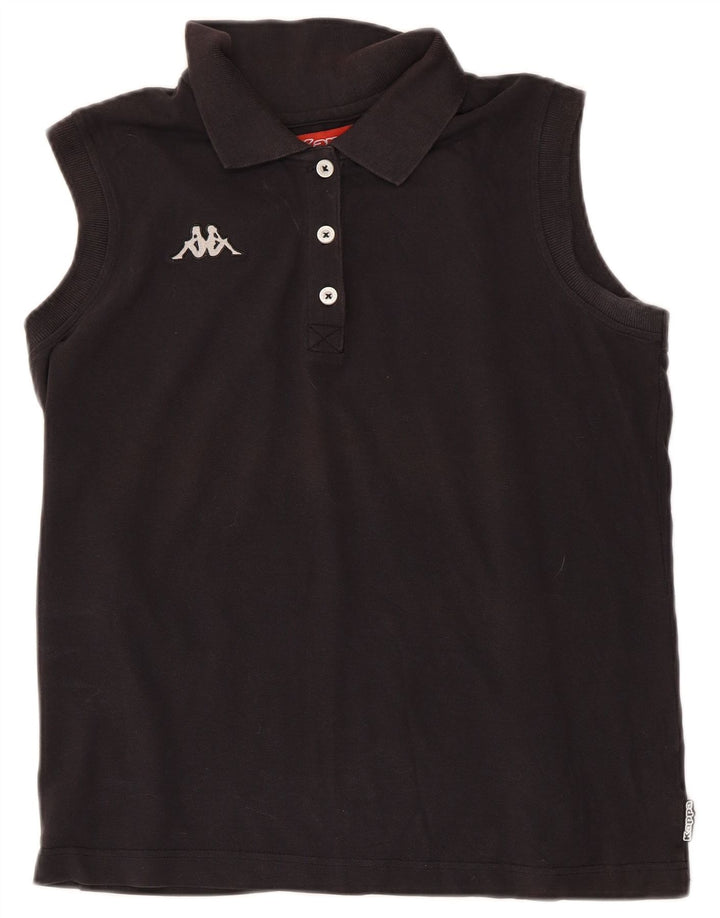 KAPPA Polo sans manches pour femme UK 18 XL Noir