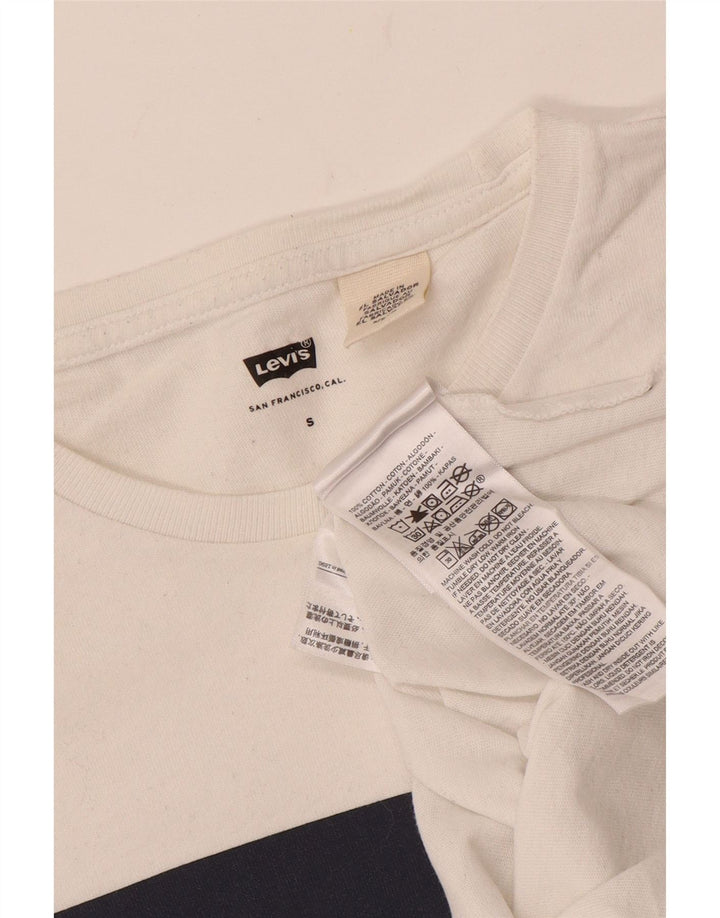 LEVI'S T-Shirt Graphique Homme Petit Blanc Coton