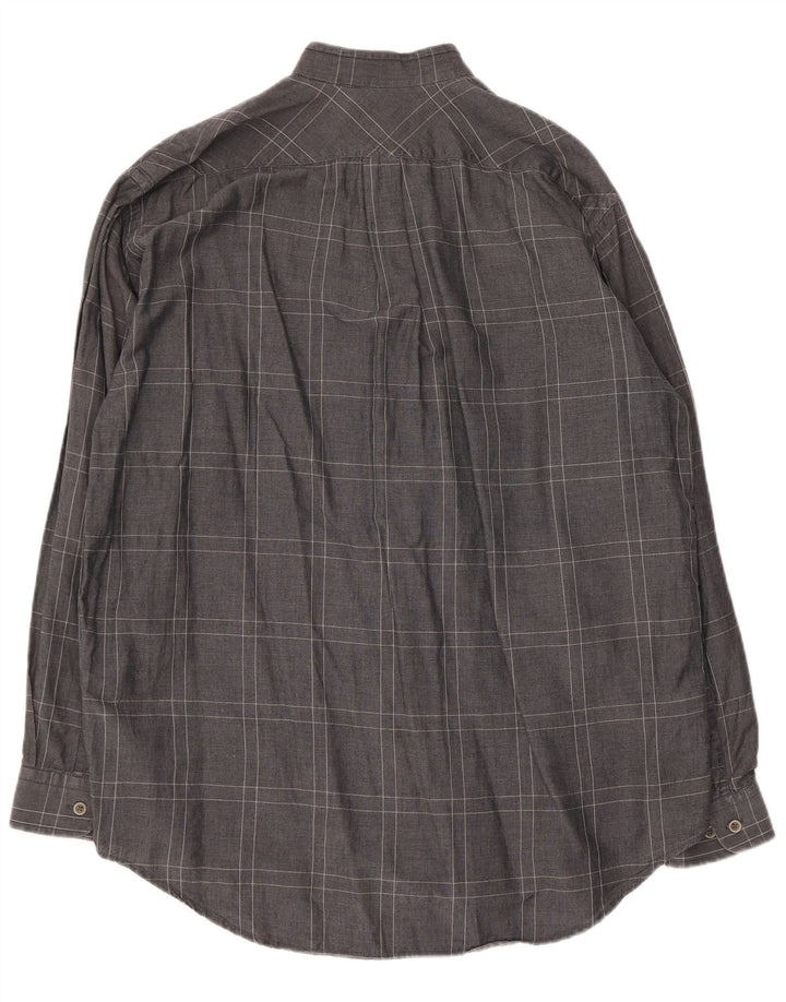 Marlboro Classics Chemise Homme Grand Carreau Gris Coton