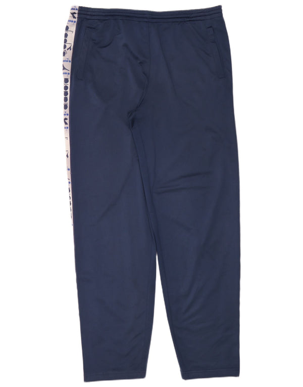 Diadora Pantalon de survêtement graphique pour homme UK 48 2XL Bleu marine Colourblock