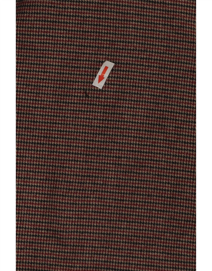 Zara Robe droite à manches longues pour femme UK 12 Pied-de-poule Marron moyen