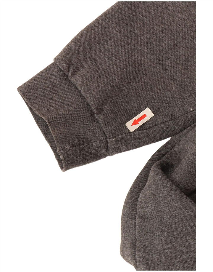 Adidas Pull à capuche zippé pour homme Grand coton gris
