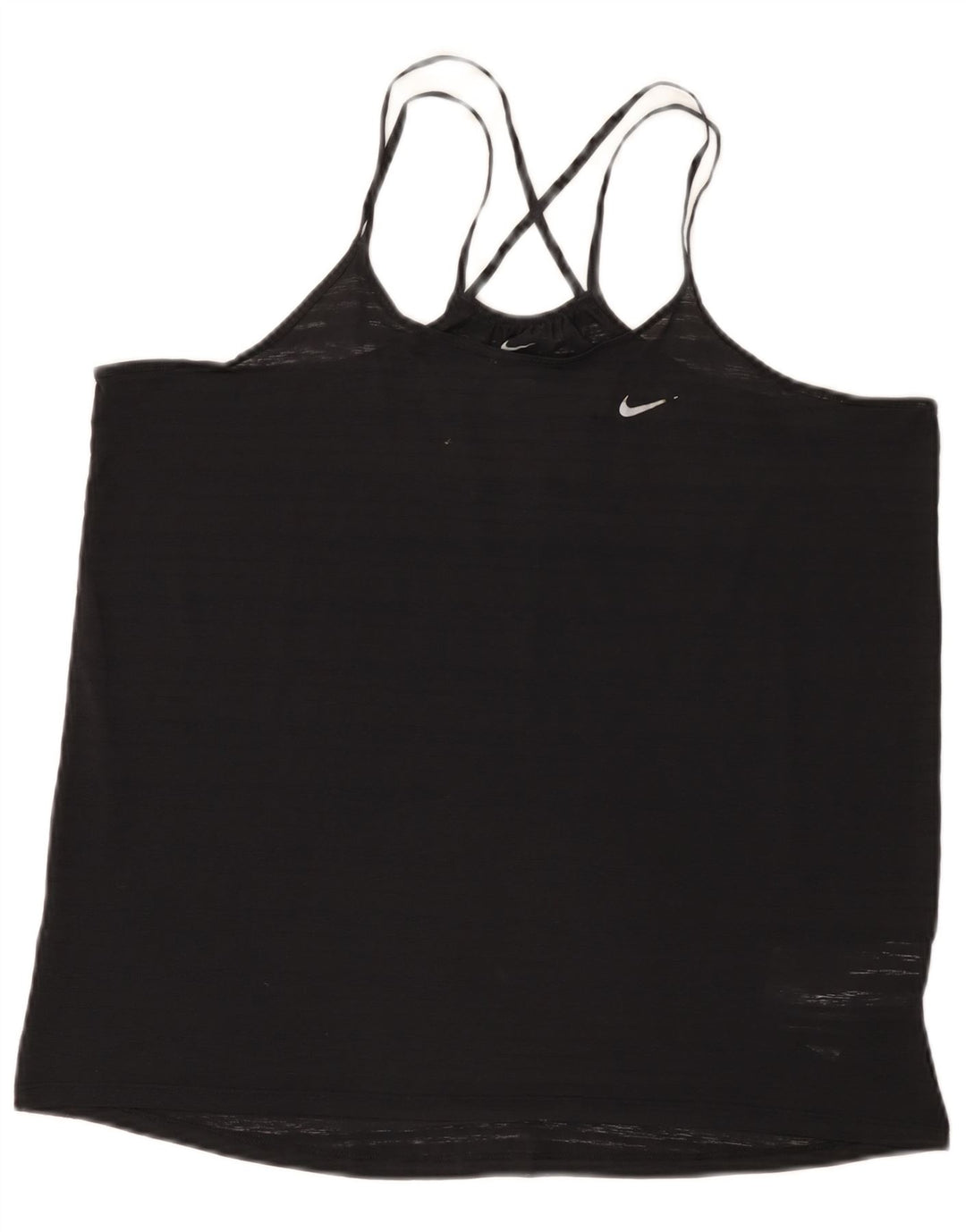 Nike Womens Dri Fit Débardeur UK 16 Large Noir Polyester