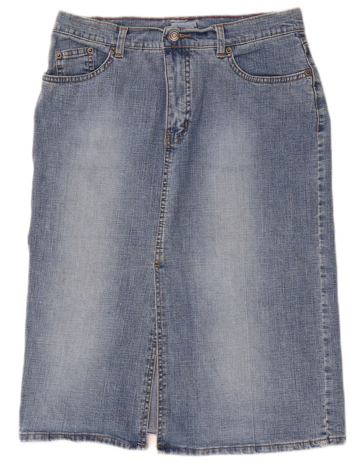 Oasis Jupe en jean pour femme UK 12 Medium W30 Bleu