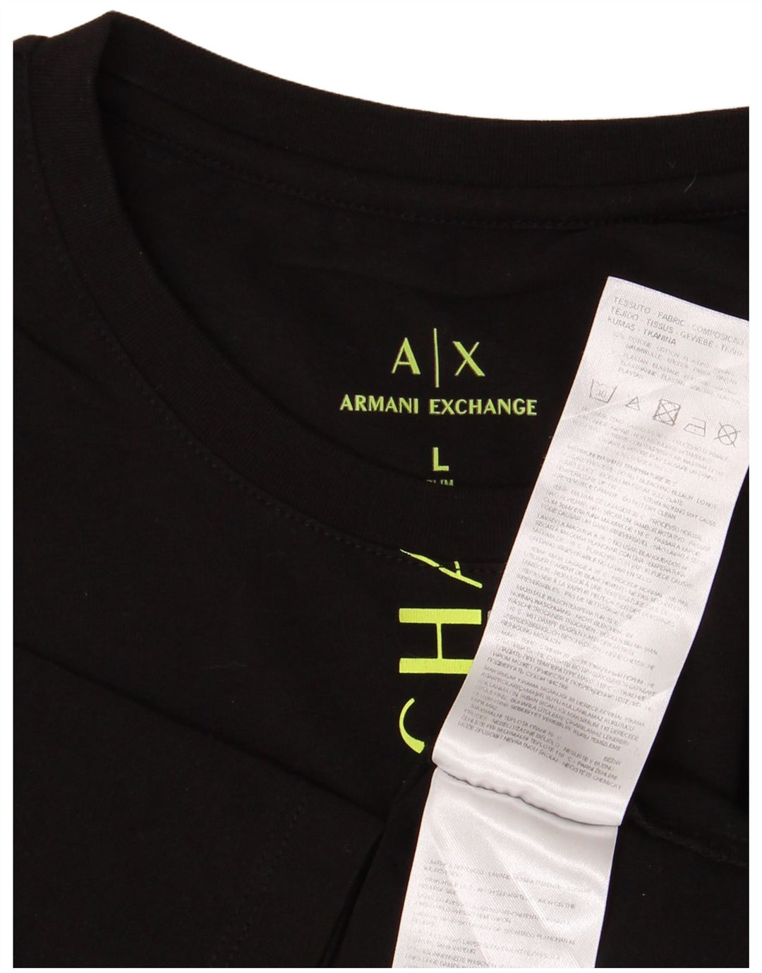 Armani Exchange T-shirt graphique pour homme en coton noir Large