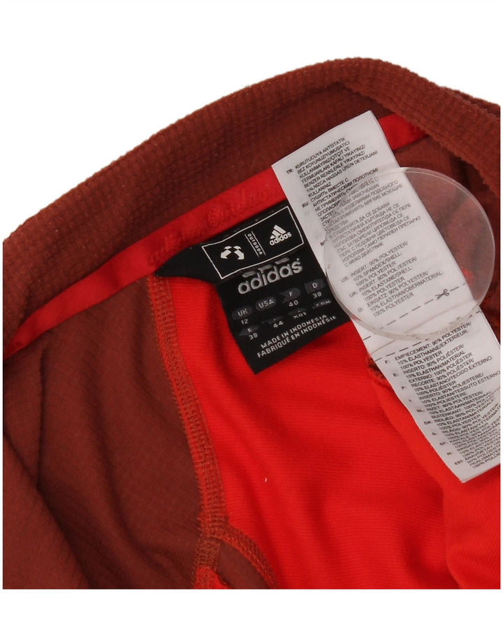 Adidas Veste de survêtement pour femme UK 12 Marron moyen Colourblock Polyester