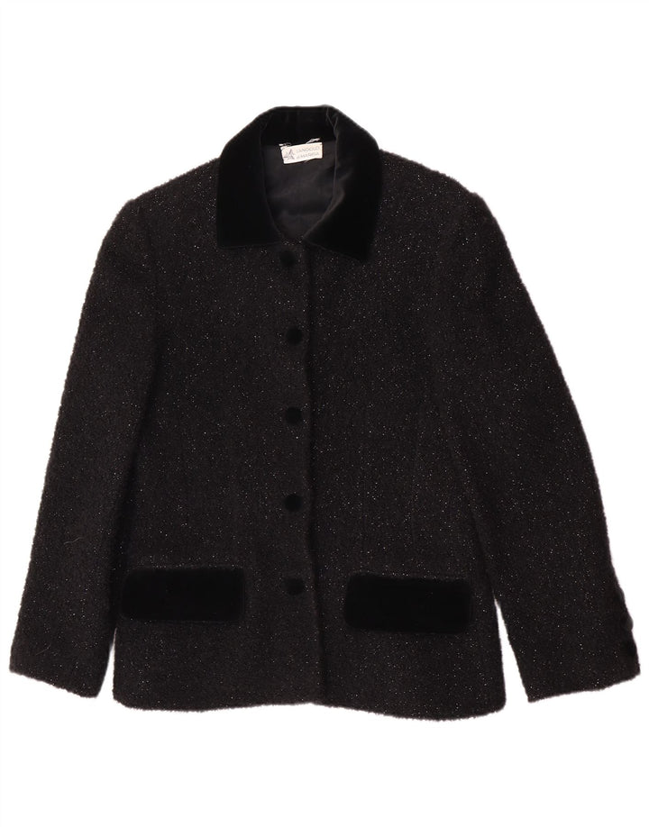 Marisa Veste Blazer 5 Boutons Femme UK 12 Moyen Noir Moucheté
