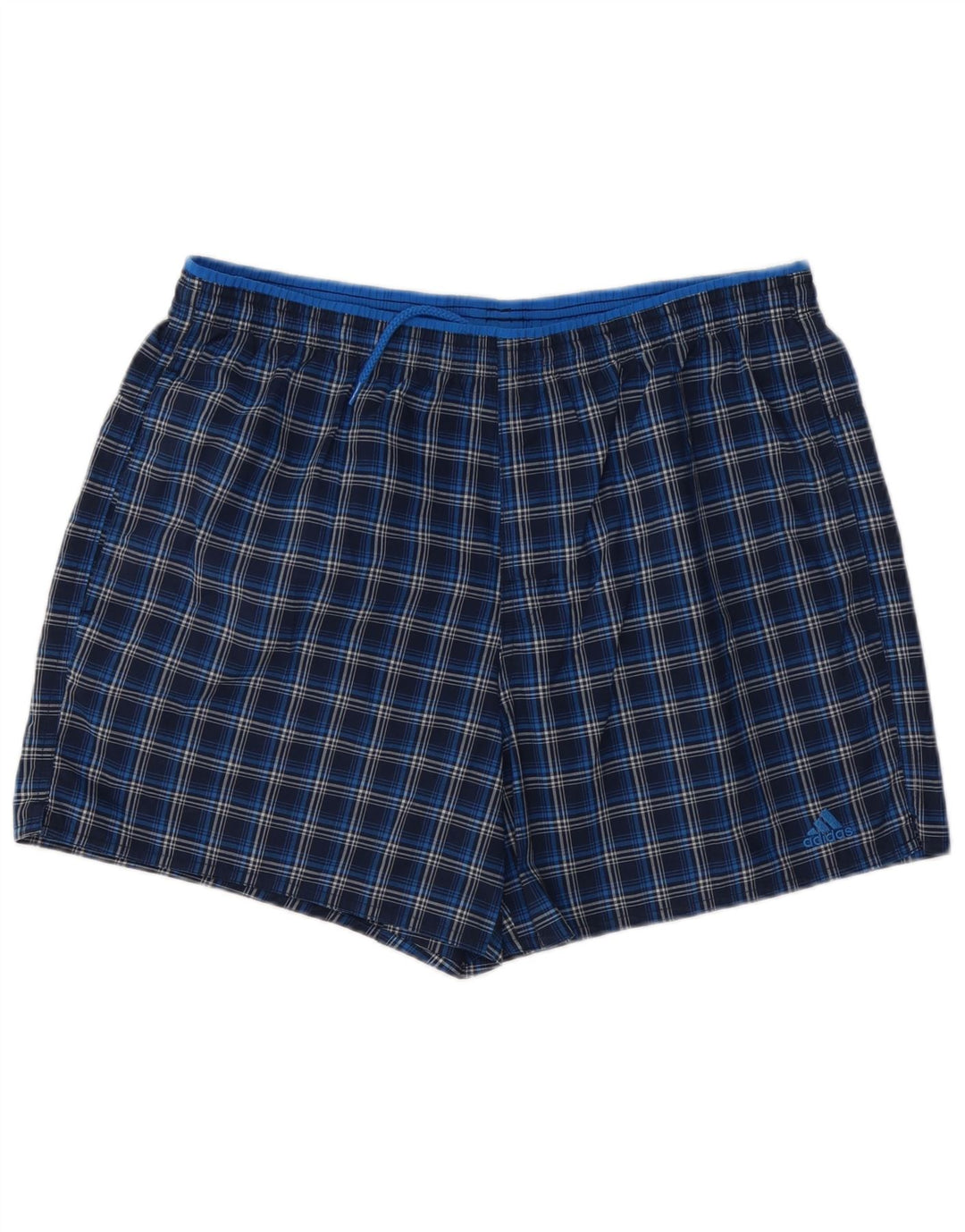 Adidas Short de Bain Homme Grand Bleu Marine à Carreaux Polyester