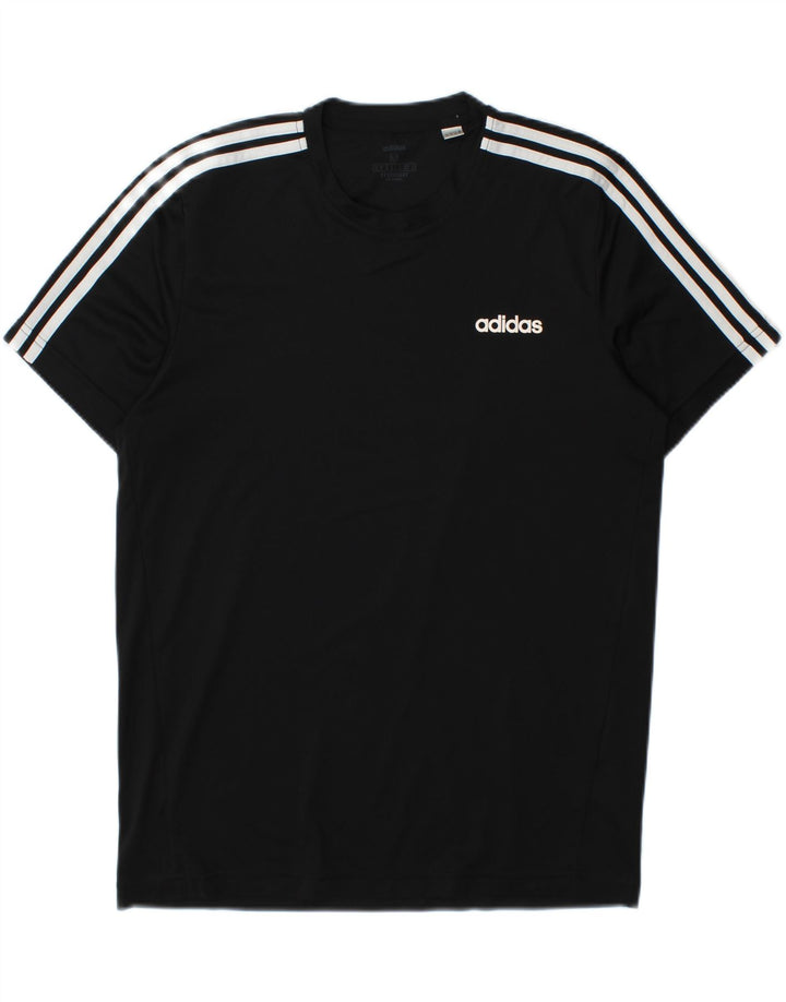 ADIDAS Mens Aeroready T-Shirt Top Medium Black Polyester Vintage Adidas and Second-Hand Adidas from Messina Hembry 