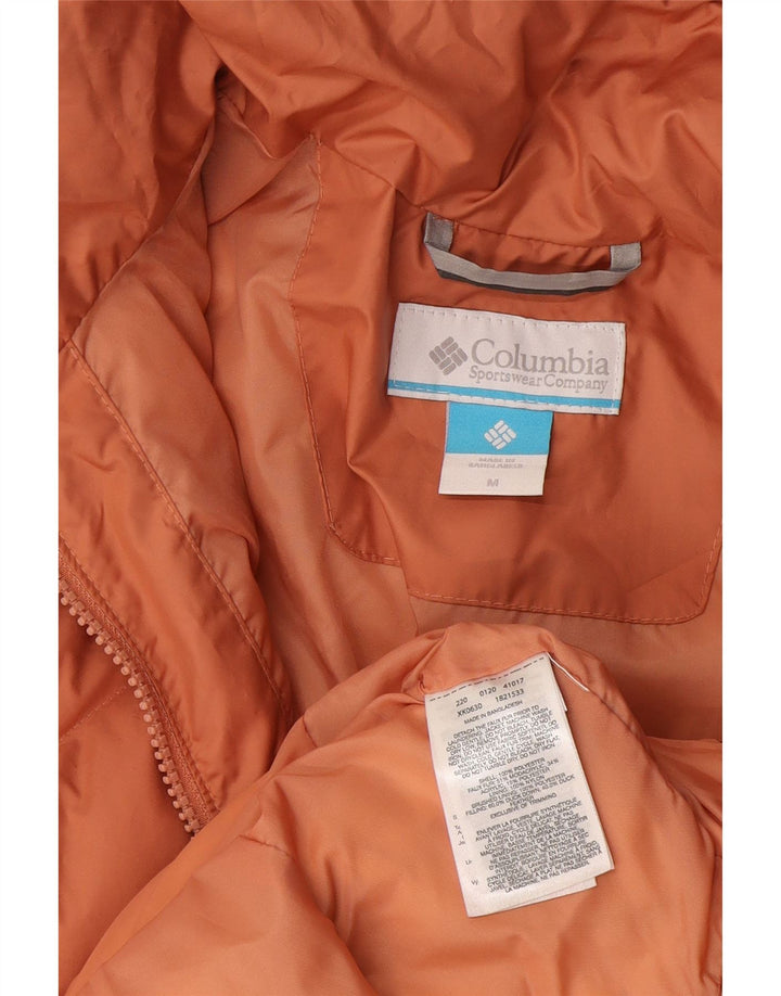 Columbia Manteau rembourré à capuche pour femme UK 14 Orange moyen Polyester