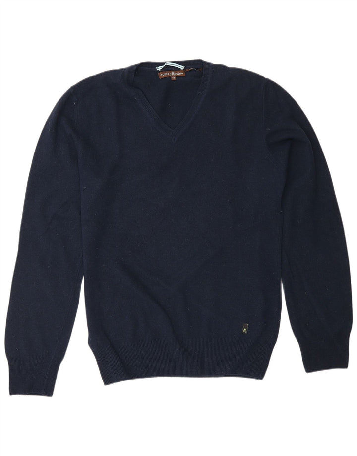Guess By Marciano Pull Col V Homme Bleu Marine Moyen