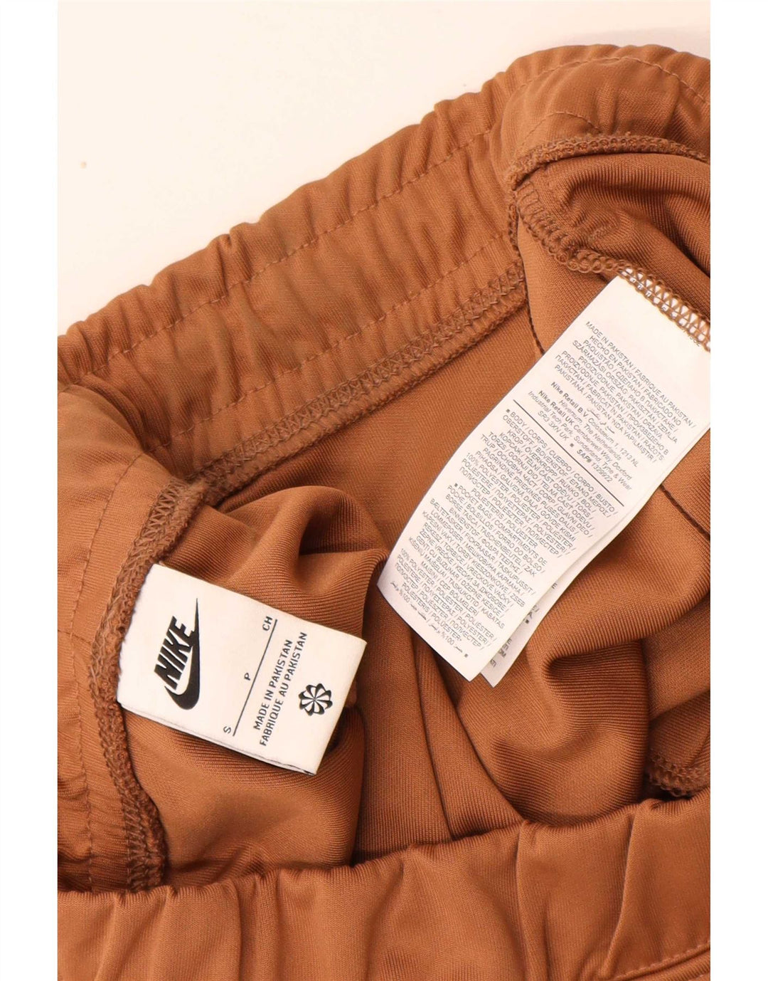 Nike Short de sport graphique pour femme UK 10 Petit Marron Polyester