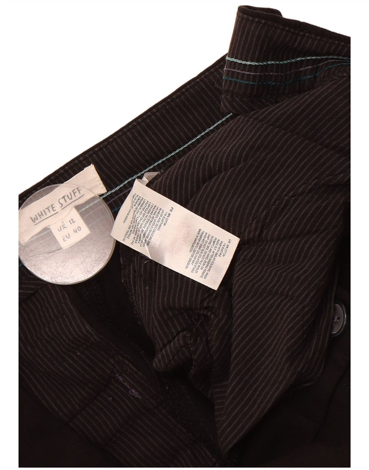 WHITE STUFF Womens Straight Capri Trousers UK 12 Medium W32 L21 Black