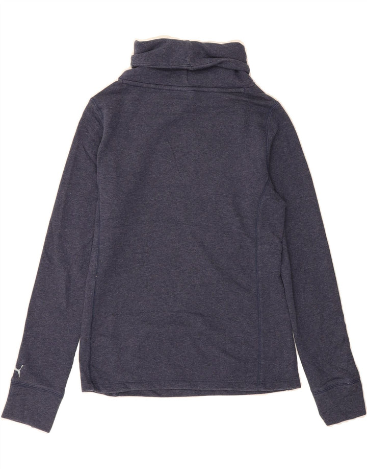 PUMA Womens Top Long Sleeve UK 10 Small Navy Blue Vintage Puma and Second-Hand Puma from Messina Hembry 