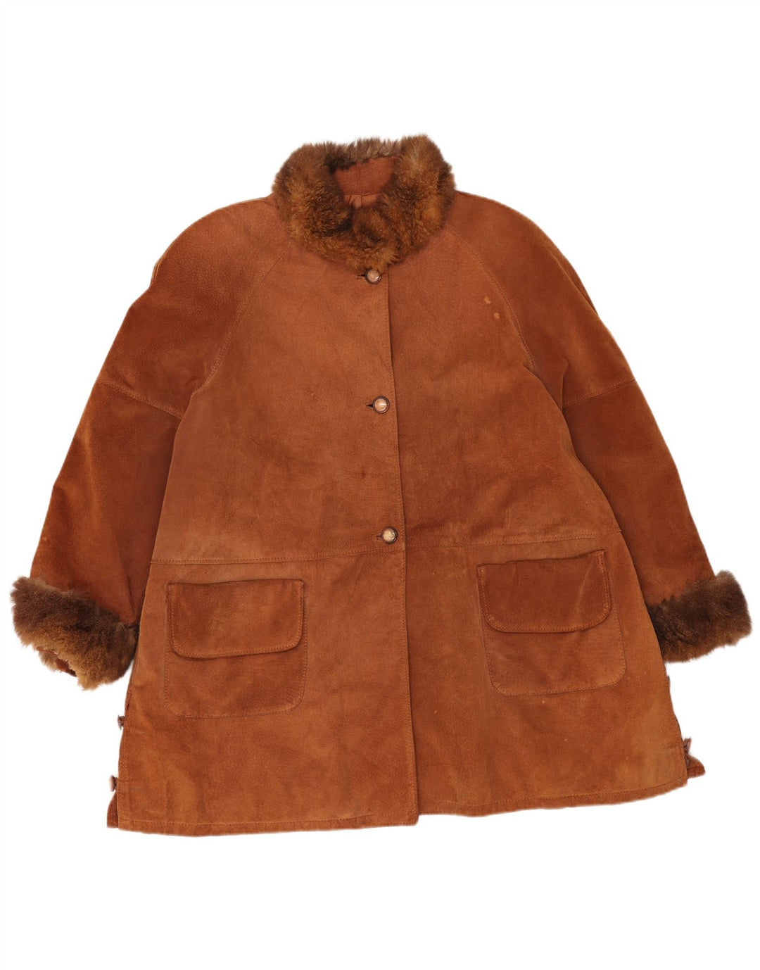 Pascucci Pardessus en daim pour femme EU 44 XL Marron