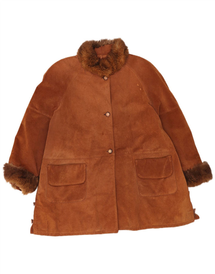 Pascucci Pardessus en daim pour femme EU 44 XL Marron