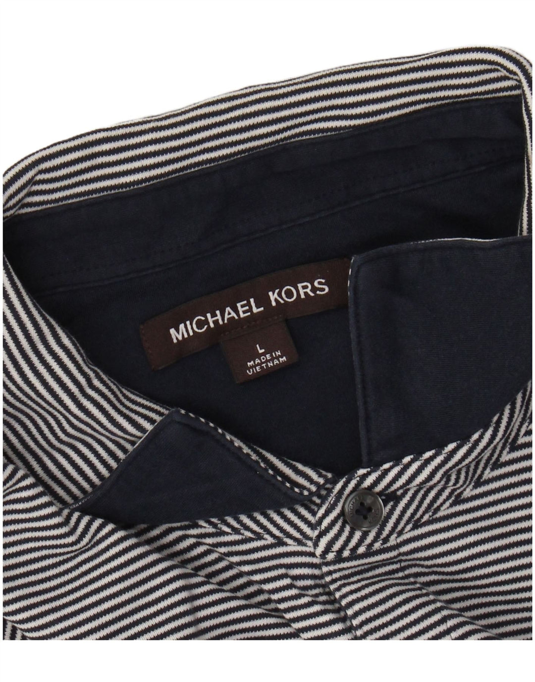 MICHAEL KORS Polo Homme Grande Rayure Bleu Marine