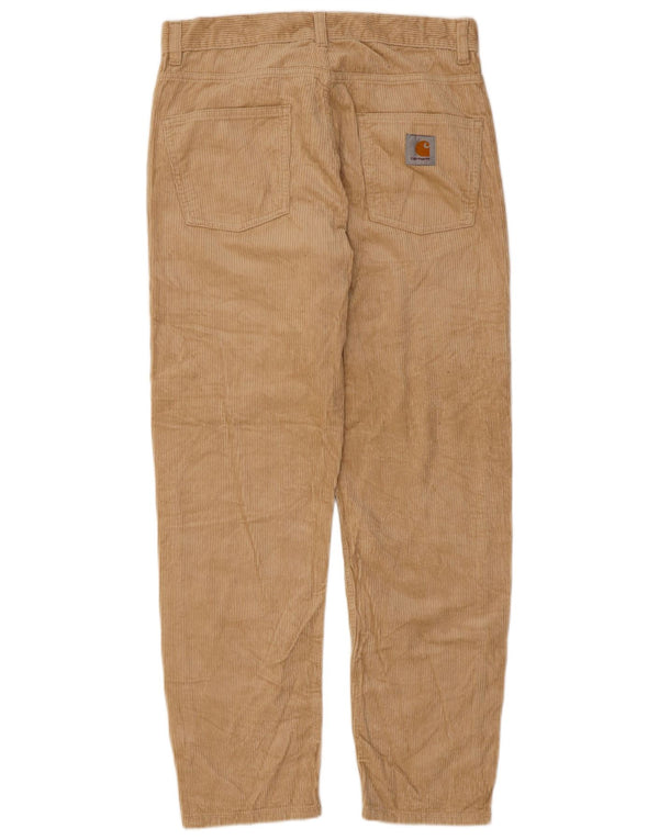 CARHARTT Pantalon Homme Wip Slim Velours Côtelé W30 L29 Coton Beige