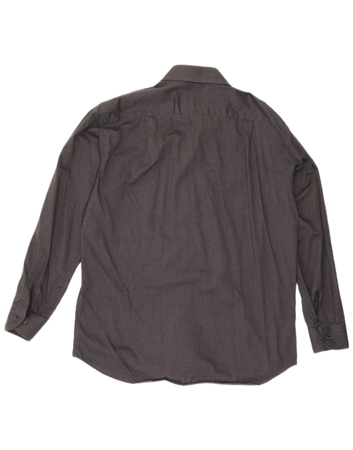 Roccobarocco Chemise Homme Taille 40 15 3/4 Coton Gris Moyen
