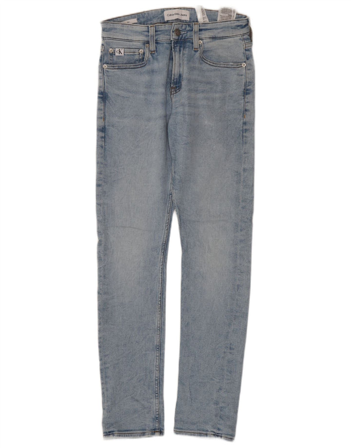 CALVIN KLEIN Jean Slim Homme W28 L32 Bleu Coton