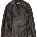 ECLIPSE Veste en cuir pour femme UK 10 Small Noir