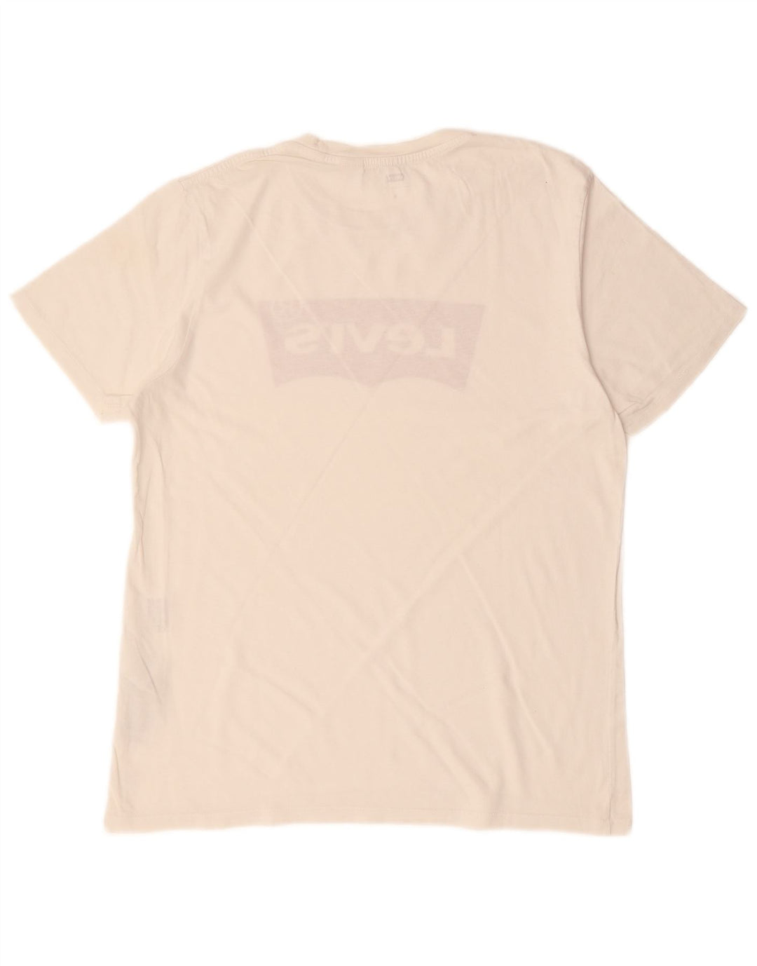 LEVI'S T-Shirt Graphique Homme Blanc Cassé Moyen Coton