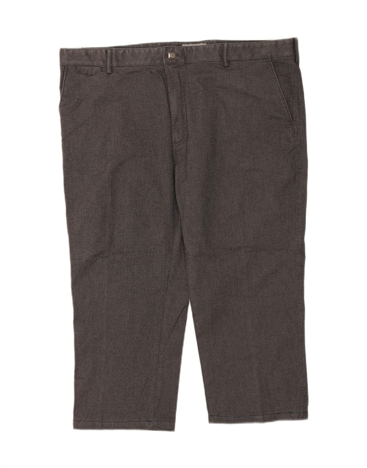 Marks & Spencer Pantalon court droit pour homme W44 L23 Gris Coton