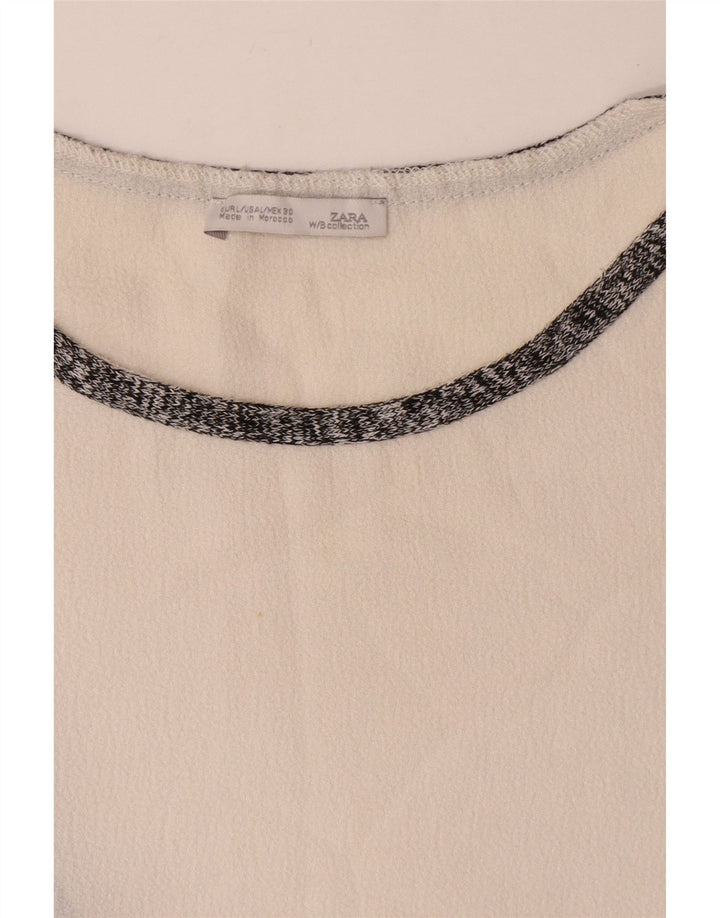 Zara Robe asymétrique pour femme UK 16 Large White Colourblock