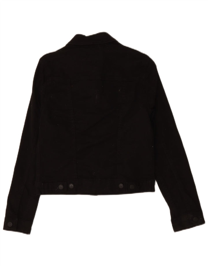 Levi's Veste En Jean Femme UK 6 XS Noir Coton