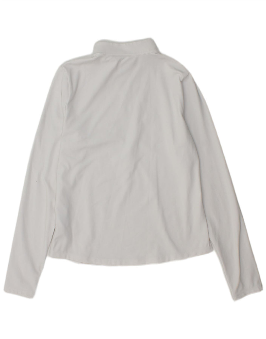 Under Armour Haut de survêtement à col zippé pour femme UK 12 Blanc moyen