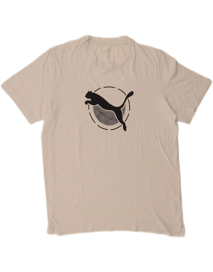 Puma T-Shirt Graphique Homme Blanc Moyen Coton