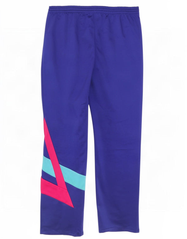 Adidas Pantalon de survêtement pour femme UK 14 Large Bleu Colorblock