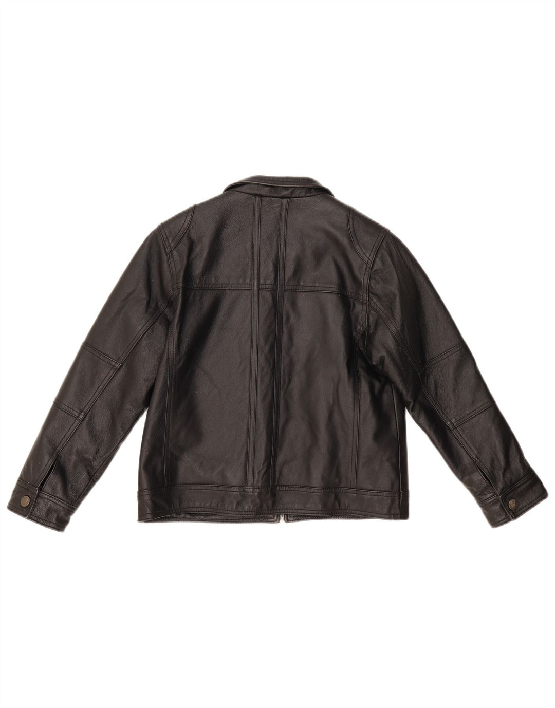 Ben Sherman Veste en cuir pour garçon 9-10 ans Petit cuir noir