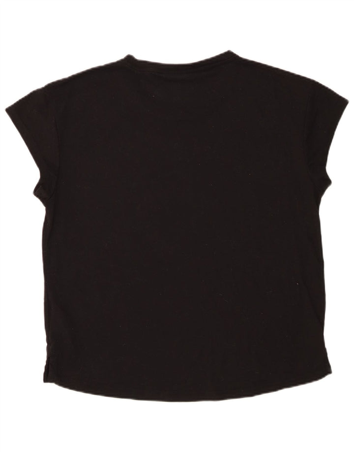 Puma T-shirt graphique pour femme UK 14 Noir moyen Polyester