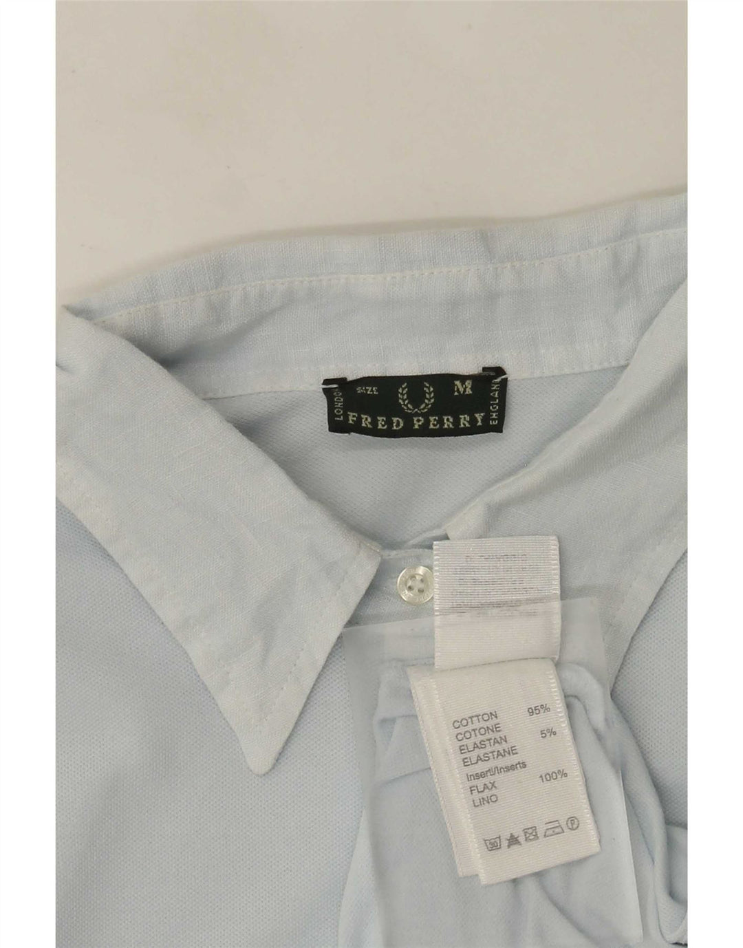 Fred Perry Robe Polo Femme UK 12 Bleu Moyen Coton