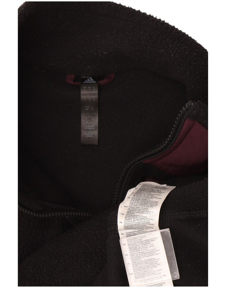 Adidas Veste polaire pour homme UK 36 Petit Noir Colorblock Polyester