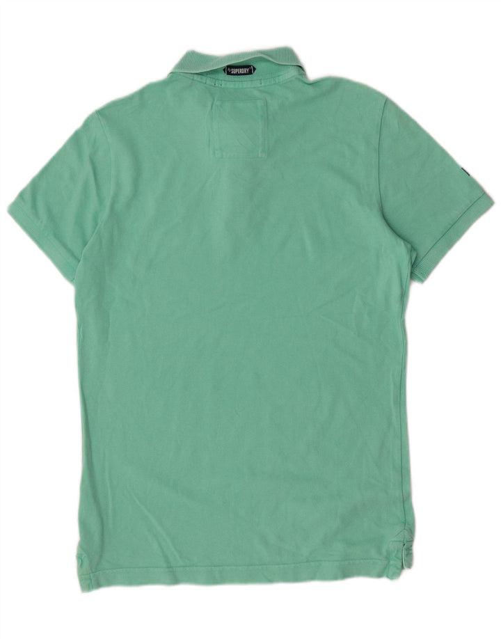 Superdry Polo Homme Vert Moyen Coton Classique