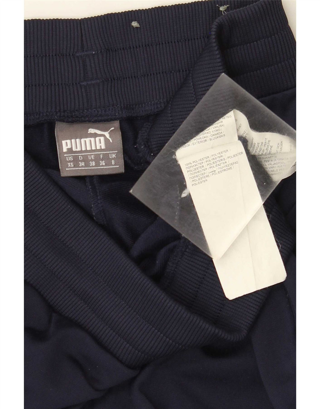 Puma Pantalon de survêtement pour femme Joggers UK 8 Small Bleu marine Polyester